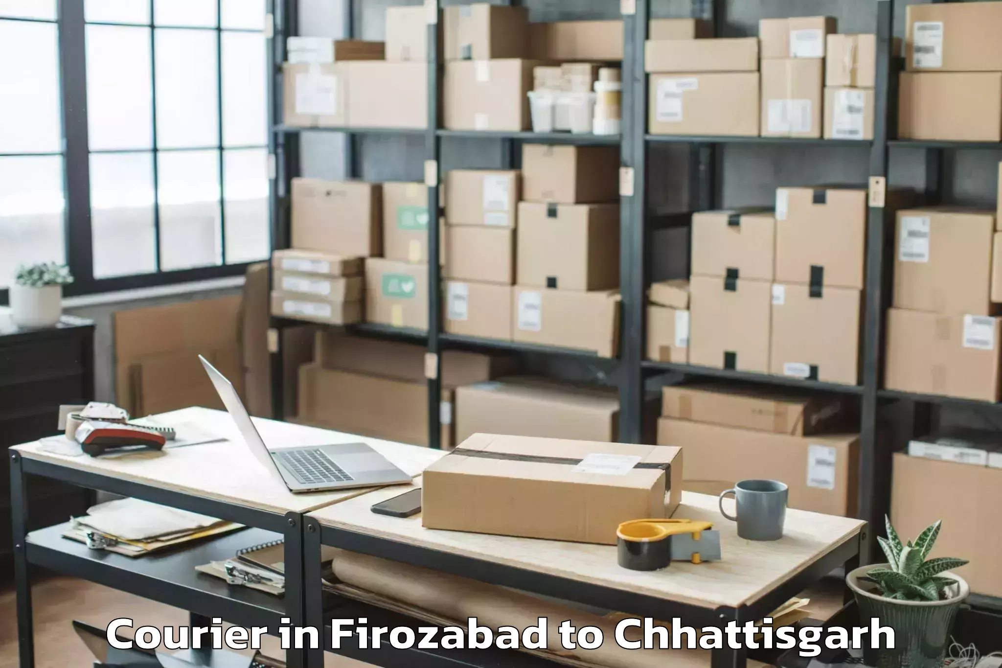 Trusted Firozabad to Saraipali Courier